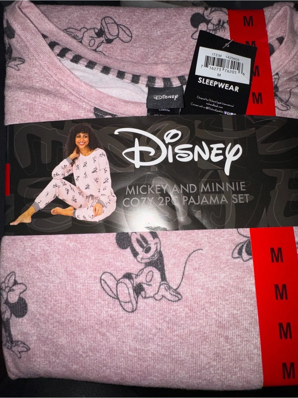 Disney Pink Mickey & Minnie Cozy 2-Piece Pajama Set